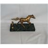 Image 1 : Vintage Penholder with brass horse on marble (granite?) base