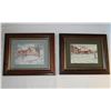 Image 1 : pair Framed Winter Scene Pictures