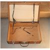 Image 2 : Antique wooden suitcase with metal handle