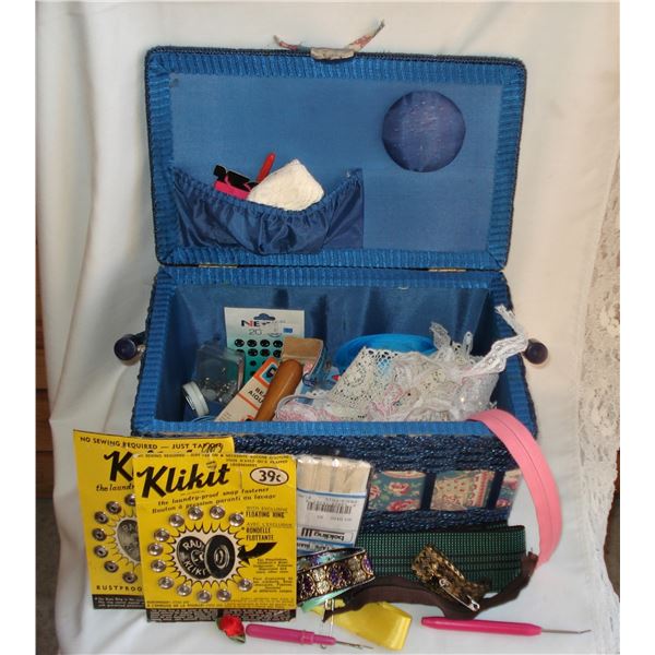 Sewing basket and supplies