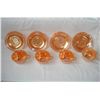 Image 1 : Set of 4 Peach Luster Teacups and Saucers