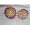 Image 1 : Pair of vintage iridescent star burst design plates