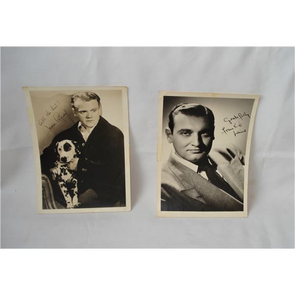 Signed Photos James Cagney and Frankie Laine