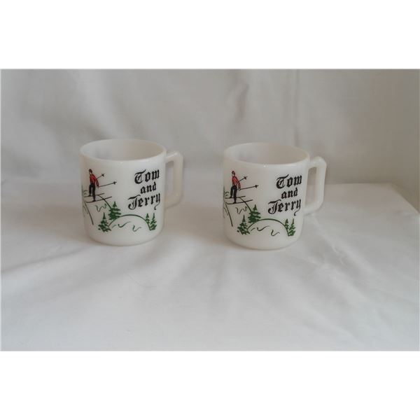 Pair of Tom and Jerry Ski Mugs