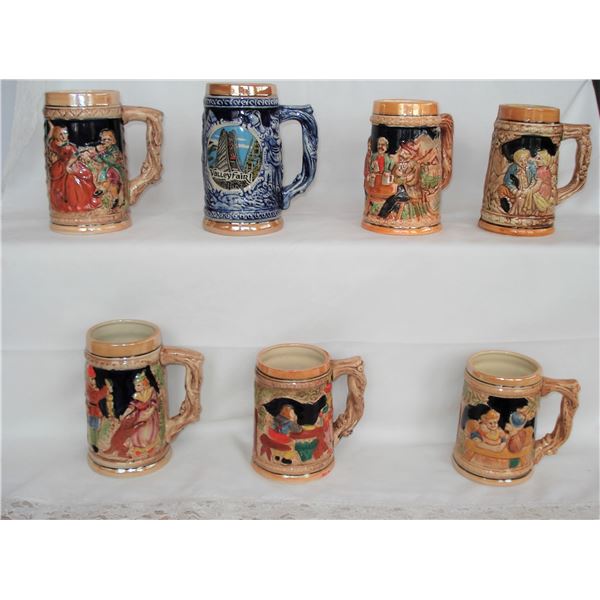 Lot of Vintage Steins