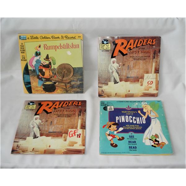 4 children's book/record combos