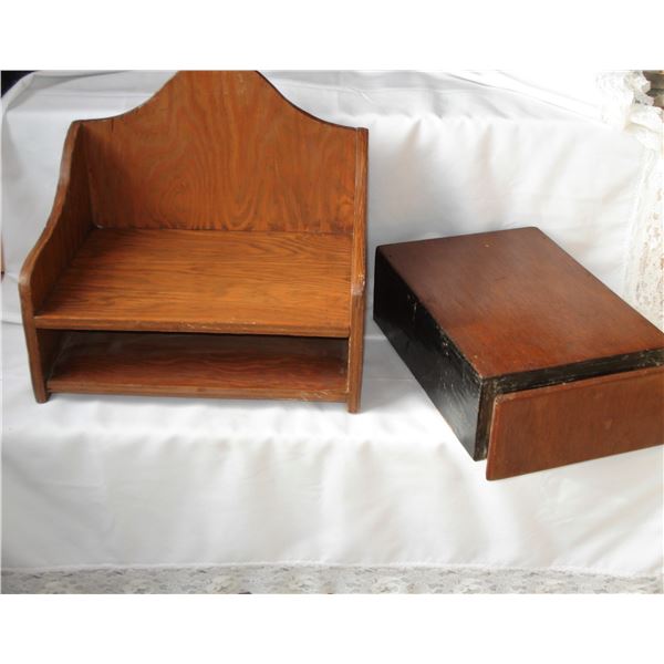 Pair vintage desk toppers