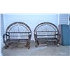 Image 2 : Pair Rustic Willow Love Seats with cushions