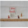 Image 1 : Very small Coke glass and Collectibles  Coke bottle 15.3 g/Pepsi can 16.8grams