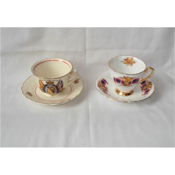 Teacups  Coronation 1953 and Royal Canadian Tartan