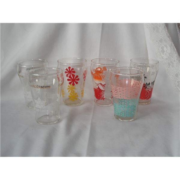 Assorted small vintage glasses
