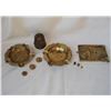Image 1 : Brass Ashtrays,  Hunting scene, Lincoln Mercury Assorted weights