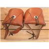 Image 1 : Leather Tapideros with Stirrup Screws for Fancy or extra safety.  Foot won't go through stirrup and 