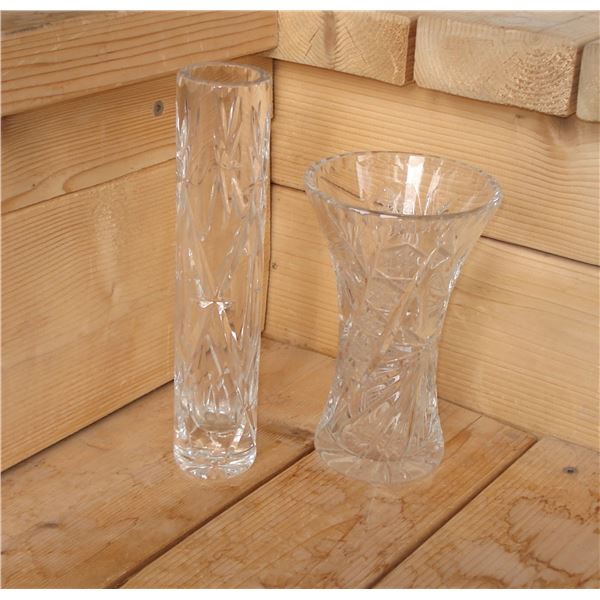pair Crystal Vases