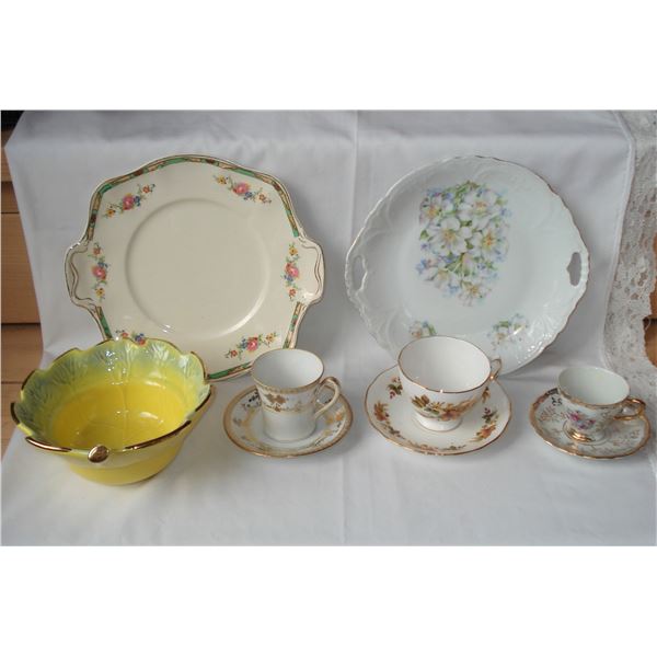 Assorted vintage dishware