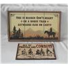 Image 1 : pair of cowboy signs