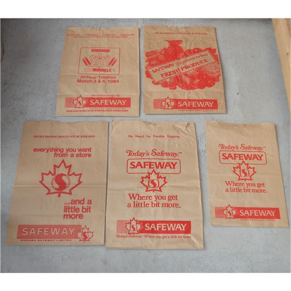 8 Safeway Bags   1 small, 3 Big Leaf, 4 small Leaf