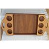 Image 1 : Vintage wood Food and Beverage Tray