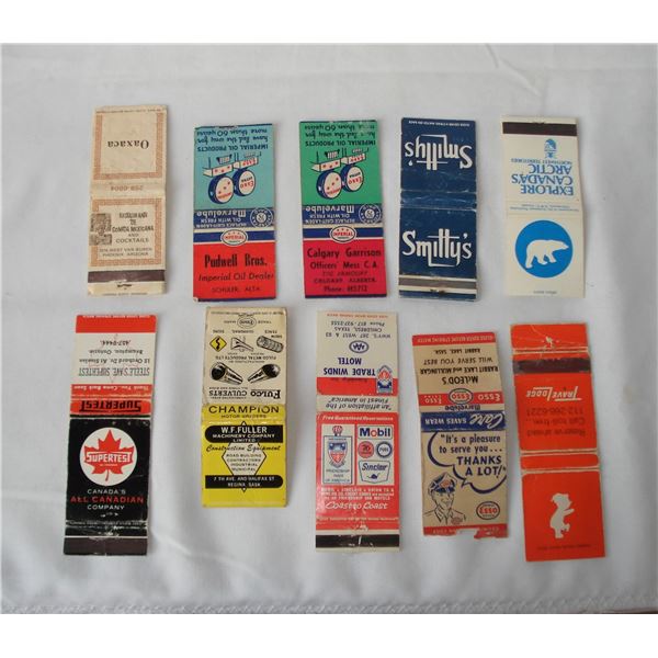 10 Match Covers  Champion, Mobile Oil, Esso etc.