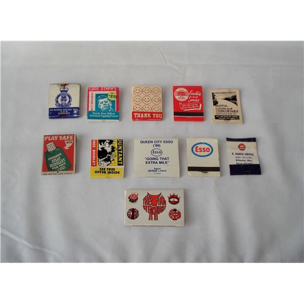 Match Books,  Gulf, Esso, Kennedy, Mennon etc.