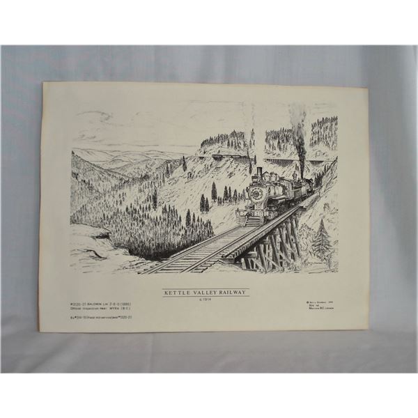Gery Dookson Railway print 1979  Some edge foxing