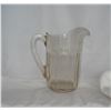Image 1 : Heavy (likely depression glass) pitcher