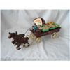 Image 1 : Cast Iron Taiwan vegetable car with horse team and driver