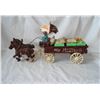 Image 2 : Cast Iron Taiwan vegetable car with horse team and driver