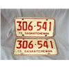 Image 1 : Pair of  1975 SK License plates