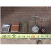Image 1 : 3 Vintage Lighters and 2 Vintage Keychain Tape Measures