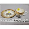 Image 1 : Delisle, Sask matching cup & saucer 22 karat gold plated