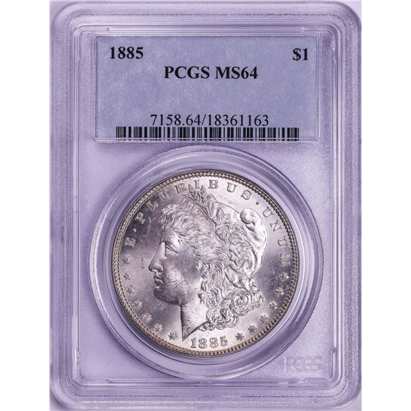 1885 $1 Morgan Silver Dollar Coin PCGS MS64