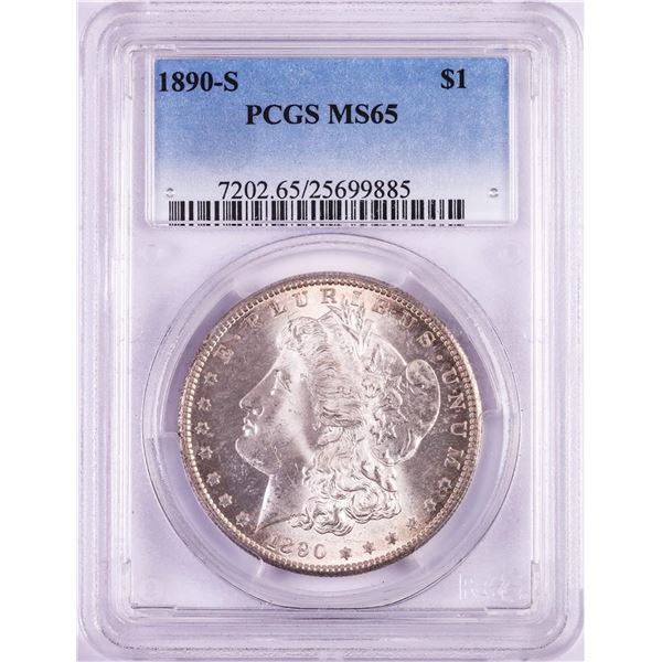 1890-S $1 Morgan Silver Dollar Coin PCGS MS65