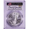 Image 1 : 2021 Type 2 $1 American Silver Eagle Coin PCGS MS70 First Strike Damstra Signature