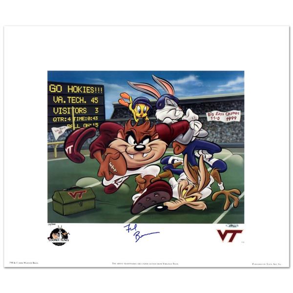 Looney Tunes "Virginia Tech - Frank Beamer" Limited Edition Lithograph On Paper
