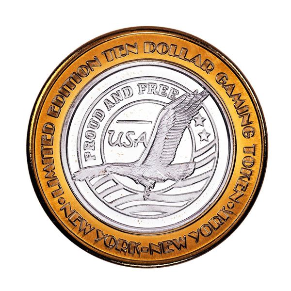.999 Fine Silver New York New York Las Vegas, Nevada $10 Limited Edition Gaming Token