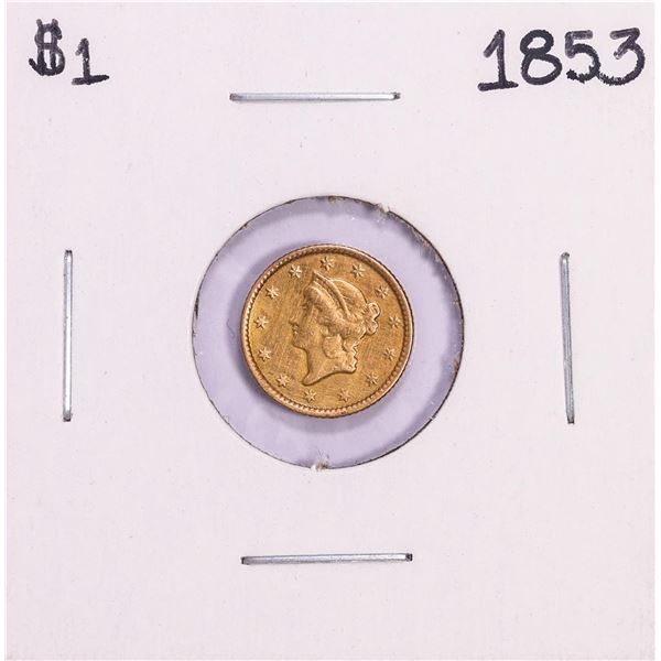 1853 Type 1 $1 Liberty Head Gold Dollar Coin
