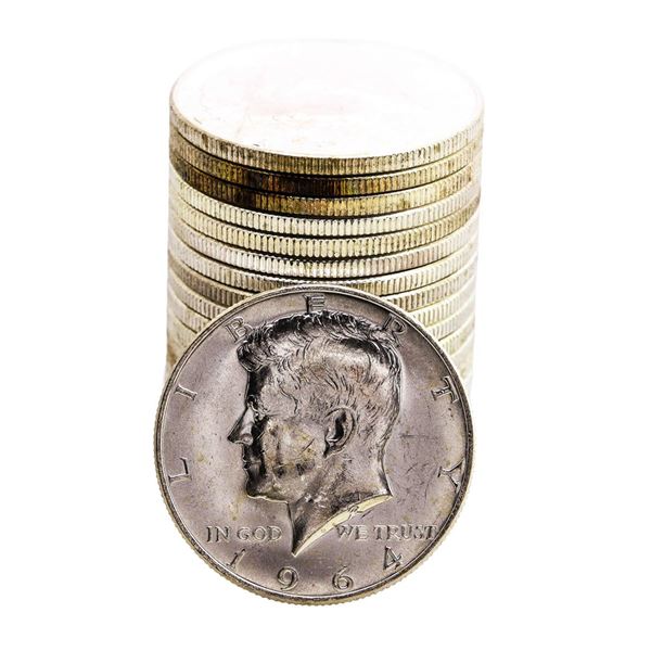 Roll of (20) Brilliant Uncirculated 1964-D Kennedy Half Dollar Coins
