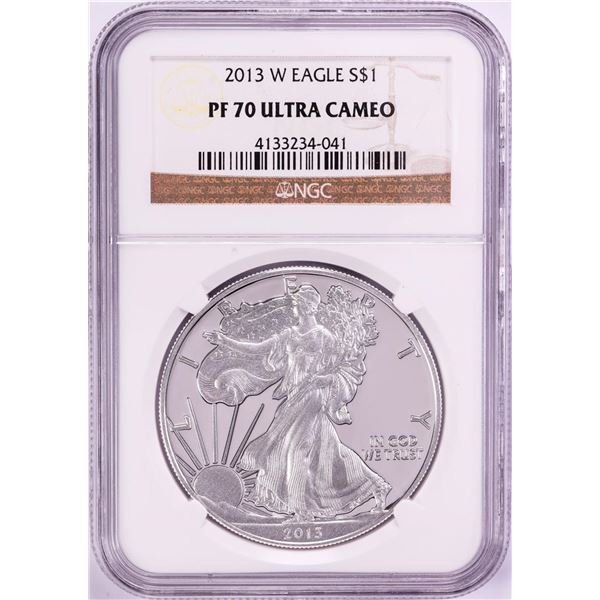 2013-W $1 Proof American Silver Eagle Coin NGC PF70 Ultra Cameo