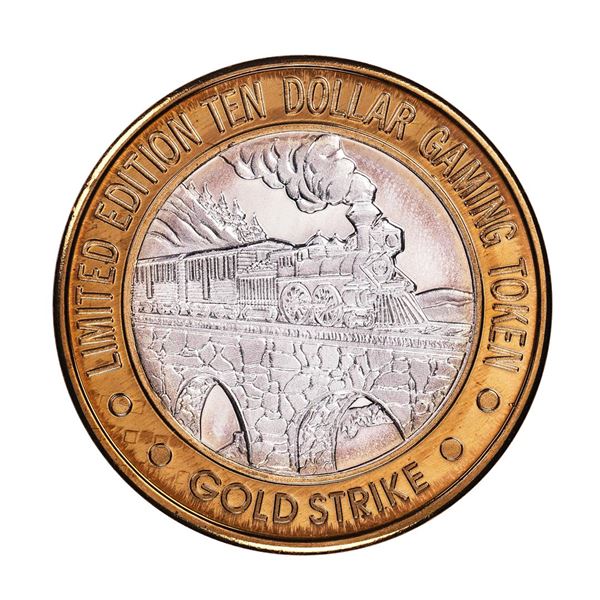 .999 Fine Silver Gold Strike Jean, Nevada $10 Casino Limited Edition Gaming Token