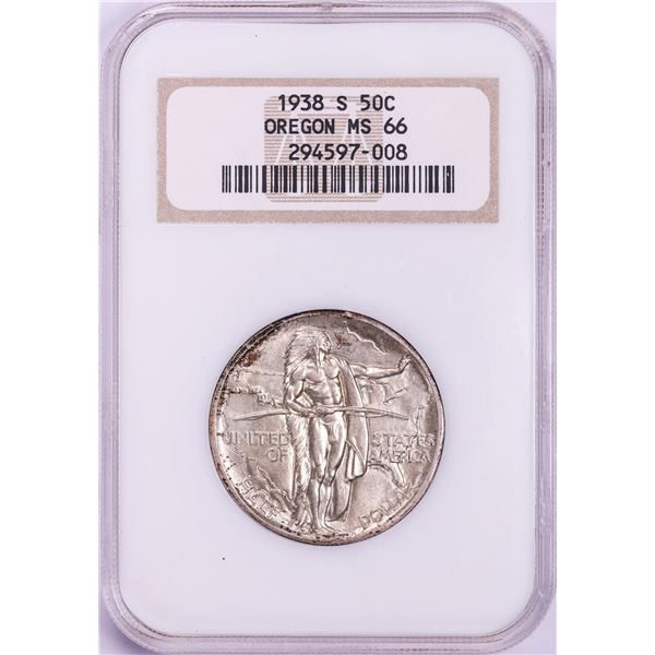 1938-S Oregon Trail Commemorative Half Dollar Coin NGC MS66 Old Holder