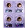 Image 2 : Lot of (4) 2008-S $1 Proof Presidential Dollar Coins PCGS PR69DCAM First Strike