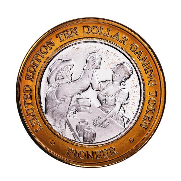 .999 Silver Pioneer Hotel & Gambling Hall $10 Casino Limited Edition Gaming Token