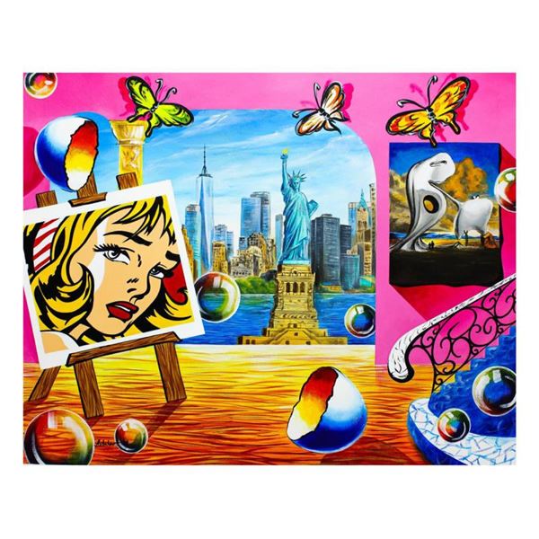 Alexander Astahov Original "Statue Of Liberty View" Original Oil Painting On Canvas