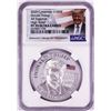 Image 1 : 2020 Cameroon 1000 Francs High Relief Donald Trump Silver Coin NGC PF70 Ultra Cameo