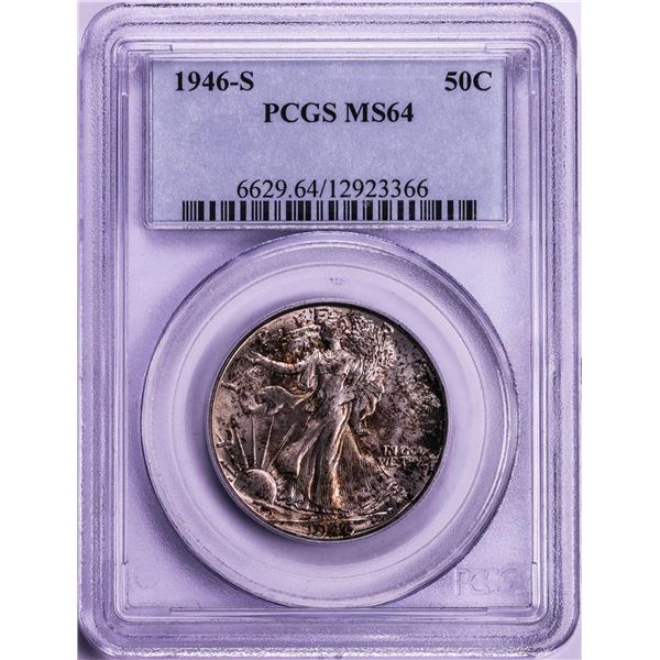 1946-S Walking Liberty Half Dollar Coin PCGS MS64