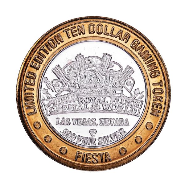 .999 Silver Fiesta Casino and Hotel $10 Casino Limited Edition Gaming Token