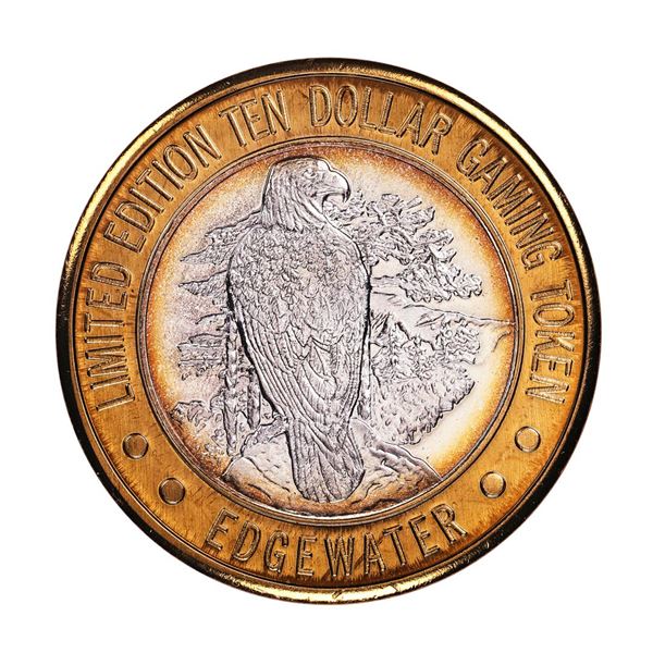 .999 Silver Edgewater Hotel & Casino Laughlin, NV $10 Limited Edition Gaming Token