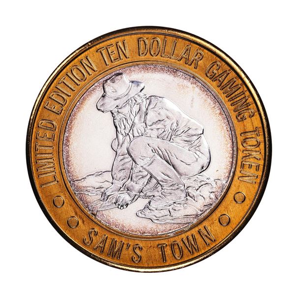 .999 Silver Sam's Town Las Vegas $10 Limited Edition Casino Gaming Token