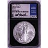 Image 1 : 2021 Type 2 $1 American Silver Eagle Coin NGC MS70 First Day of Gaudioso Signature